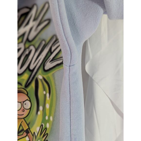 Rick and Morty Portal Boyz 4 Life Blue Hoodie by H&M/Cartoon Network Size XS - Picture 8 of 11